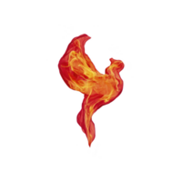 Fiery phoenix rises with vibrant flames, symbolizing rebirth and transformation. dynamic movement and vivid colors evoke sense of power and renewal png