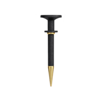 Black and gold pogo stick with textured handle and footrests, designed for jumping and exercise. sleek design combines functionality with style, making it suitable for outdoor fun png