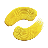 Yellow paint brush strokes on transparent background create dynamic and artistic design. vibrant color and textured strokes add creative flair png