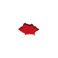 Torn piece of red paper with jagged edges is set against transparency background, creating striking contrast. texture of paper is visible, adding depth to image png
