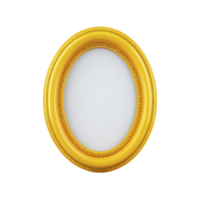 Elegant oval gold picture frame with intricate detailing, perfect for adding touch of sophistication to any decor. frame classic design enhances beauty of displayed artwork or photos png
