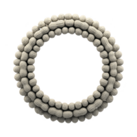 circular arranjo do texturizado, bege, cilíndrico objetos formulários simétrico padrão, semelhante a tecido ou tricotado Projeto. intrincado estrutura cria visualmente atraente e harmonioso png
