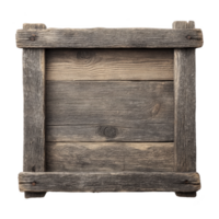 Rustic wooden frame with weathered texture, showcasing natural wood grain and aged appearance, perfect for adding vintage touch to decor png