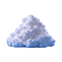 Pile of fluffy white cotton balls is stacked in pyramid shape, resembling soft cloud. texture is soft and airy, creating sense of lightness and purity png
