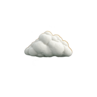Fluffy white cloud floats against transparent background, evoking sense of calm and serenity. cloud soft, rounded edges and gentle appearance create peaceful atmosphere png