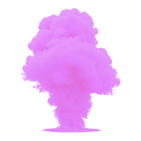 Vibrant pink smoke cloud billows upward, creating dramatic and dynamic visual effect against transparent background. soft, fluffy texture of smoke adds sense of movement and energy png