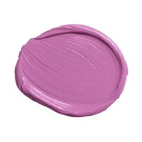 Smooth, circular smear of vibrant pink paint with glossy texture, showcasing brush strokes and creamy consistency. color is bold and eye catching, perfect for artistic projects png