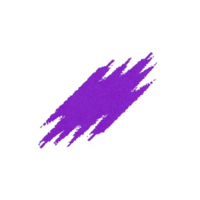 Vibrant purple paintbrush stroke on transparent background, showcasing textured and artistic design. bold color and dynamic shape create striking visual effect png