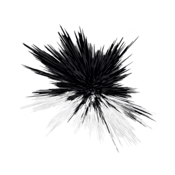 dynamisch zwart abstract barsten patroon straalt uit van centrum, creëren opvallend zichtbaar effect Aan transparant achtergrond. ontwerp is energiek en modern, geschikt voor creatief projecten png