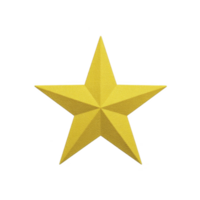 Shiny, textured yellow star with three dimensional appearance is set against plain transparency background, symbolizing achievement or excellence png