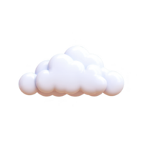 Fluffy white cloud illustration with smooth, glossy texture, floating against transparent background. cloud has soft, rounded shape, evoking sense of calm and serenity png