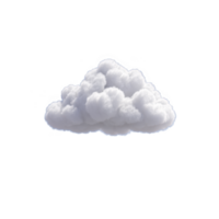 Fluffy white cloud floats against clear sky, showcasing its soft and airy texture. cloud appears isolated, emphasizing its shape and volume png