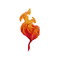 Vibrant, abstract flame design with swirling red and orange hues, resembling dynamic, fiery shape. image conveys energy and movement, capturing essence of fire png