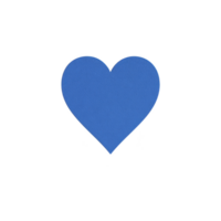 Blue heart shape on transparency background symbolizes calmness and tranquility. simple design evokes feelings of peace and serenity png