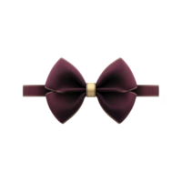 Stylish burgundy bow tie with gold center, perfect for formal occasions and adding touch of elegance to any outfit. rich color and sleek design make it versatile accessory png