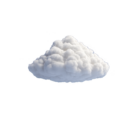 Fluffy white cloud floats against clear background, showcasing its soft and airy texture. cloud appears puffy and light, evoking sense of calm and tranquility png