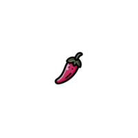 Cute, cartoon style illustration of red chili pepper with smiling face and green stem, set against plain background. playful design adds fun and whimsical touch png