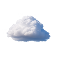 Fluffy white cloud floats against transparent background, showcasing its soft and airy texture. cloud appears light and serene, evoking sense of calm and tranquility png