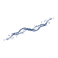 Dynamic splash of water captured mid air, showcasing fluid motion and intricate droplets against transparent background. image conveys sense of freshness and energy png