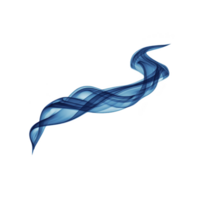 Flowing, abstract blue wave design with transparent background, showcasing smooth curves and dynamic, fluid motion. image evokes sense of calm and creativity png