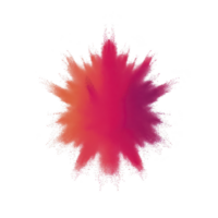 Vibrant, abstract burst of pink and orange colors creates dynamic, energetic splash against transparency background. starburst pattern radiates outward, blending hues seamlessly png