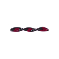 Red and black wavy hair clip with glossy finish, designed for stylish hair decoration. clip features unique wave pattern, adding touch of elegance to any hairstyle png