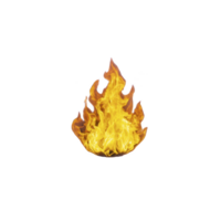 Vibrant, realistic flame with dynamic, flickering orange and yellow hues isolated on transparency background, symbolizing energy and warmth png