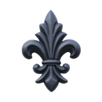 Dark blue fleur de lis symbol with smooth texture, representing elegance and tradition, often used in heraldry and design png