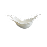 Dynamic splash of milk captured mid air against transparency background, showcasing fluid motion and energy. white liquid forms elegant arc with droplets suspended in space png