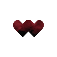 Red heart shaped design with zigzag pattern creates unique and artistic symbol. deep red color adds touch of elegance and emotion to abstract shape png