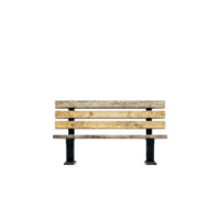 Rustic wooden bench with weathered appearance stands isolated against plain background, showcasing its simple yet sturdy design. bench aged texture adds character png