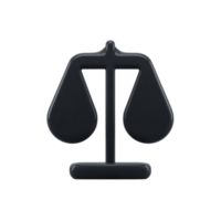 Black silhouette of balance scale symbolizes justice and fairness, often associated with law and equality. simple design conveys sense of impartiality and equilibrium png