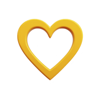 giallo cuore sagomato simbolo con lucido finire, isolato su trasparenza sfondo, trasporta calore e affetto. Questo semplice ancora Impressionante design può essere Usato nel vario creativo progetti png