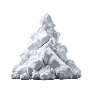 pila de grande, blanco, irregularmente conformado rocas es apilado en pirámide formación, creando sorprendentes contraste en contra llanura antecedentes. textura de rocas es áspero y natural png