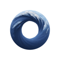Circular wave design forms seamless loop, resembling ocean wave in motion. artwork captures dynamic flow and energy of water, creating sense of endless movement png