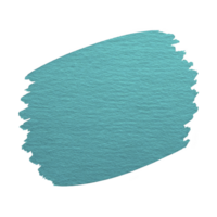 Textured turquoise brushstroke on transparent background, showcasing vibrant and artistic design. brushstroke has rough, uneven edge, adding dynamic and creative feel png