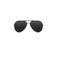 Aviator sunglasses with sleek black frame and dark lenses, offering classic and stylish look. Perfect for sunny days and outdoor activities, these sunglasses provide both fashion and function png