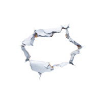 Torn paper hole with jagged edges reveals transparency background, creating dramatic and intriguing effect. ripped paper texture adds depth and interest to composition png