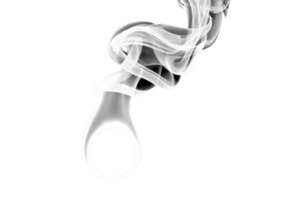 Swirling, ethereal white smoke trail rises gracefully against transparency background, creating mesmerizing and mysterious visual effect png