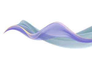 Flowing abstract wave design in soft blue and purple hues creates sense of calm and movement. smooth, translucent layers overlap gracefully, forming dynamic and elegant visual png