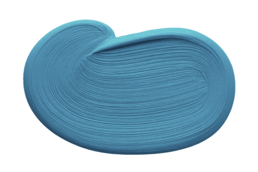 liscio, vivace blu dipingere ictus su trasparenza sfondo, in mostra struttura e fluidità. pennellata è curvo, la creazione di dinamico e artistico aspetto png