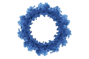 circular formação do azul fumaça cria hipnotizante e dinâmico padronizar contra transparência fundo, evocando sentido do mistério e fluidez png