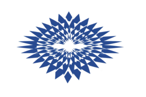Symmetrical blue geometric pattern with starburst design creates dynamic visual effect. intricate arrangement of shapes forms captivating and balanced composition png