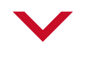 Bold red V shaped design stands out against plain background, creating striking and minimalist visual impact. sharp angles and vibrant color convey sense of energy and direction png