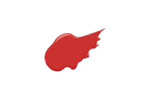 Vibrant splash of red paint isolated on transparency background, showcasing dynamic and artistic expression. bold color and fluid shape create striking visual impact png