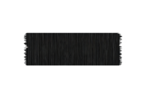 This features black rectangular brush stroke with textured edge, resembling paint or ink stroke transparent background. design is simple and artistic, suitable for creative projects png