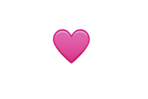 Shiny pink heart symbol with glossy finish, isolated on transparency background, conveys love and affection. Perfect for romantic or playful designs png