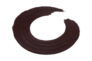 Black brushstroke forms circular shape, symbolizing simplicity and elegance in design. textured stroke creates sense of movement and balance, often associated with Zen art png