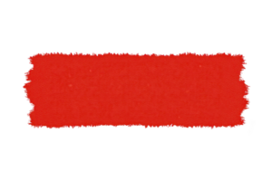 Vibrant red textured rectangle with rough edges, resembling brushstroke or paint swatch, stands out against plain background. bold color and texture create striking visual impact png