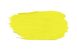 Vibrant yellow paint stroke on transparency background, showcasing texture and bold color. brushstroke is irregular, adding artistic and dynamic feel to image png